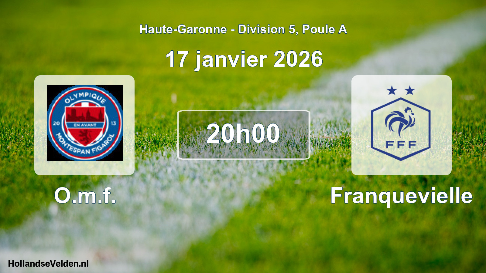 Match programmé: O.m.f. - Franquevielle (17 janvier 2026)