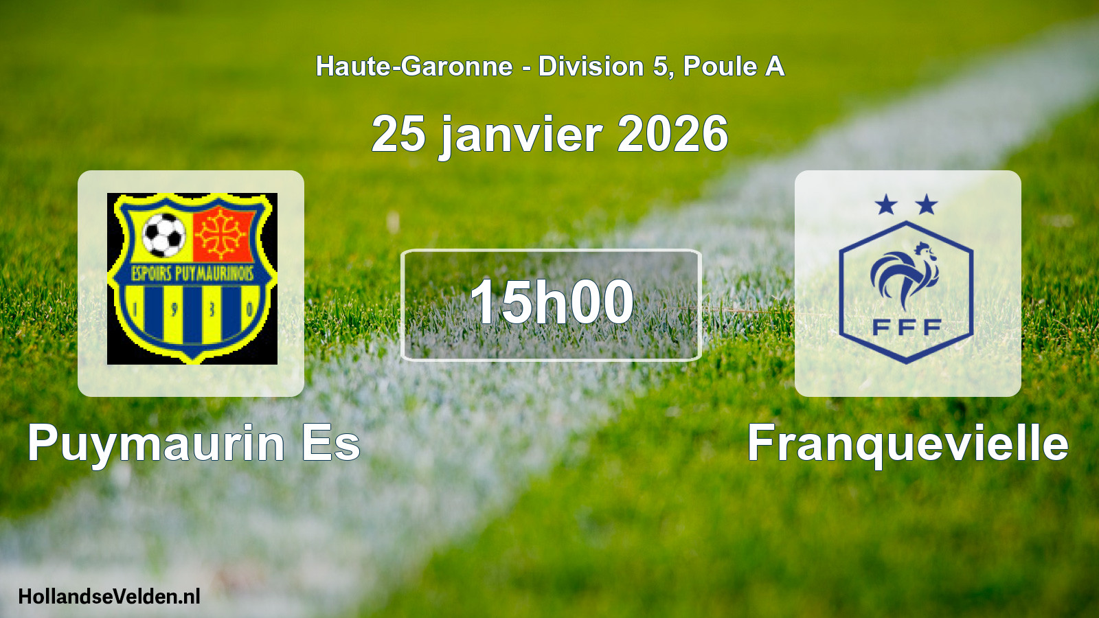 Match programmé: Puymaurin Es - Franquevielle (25 janvier 2026)