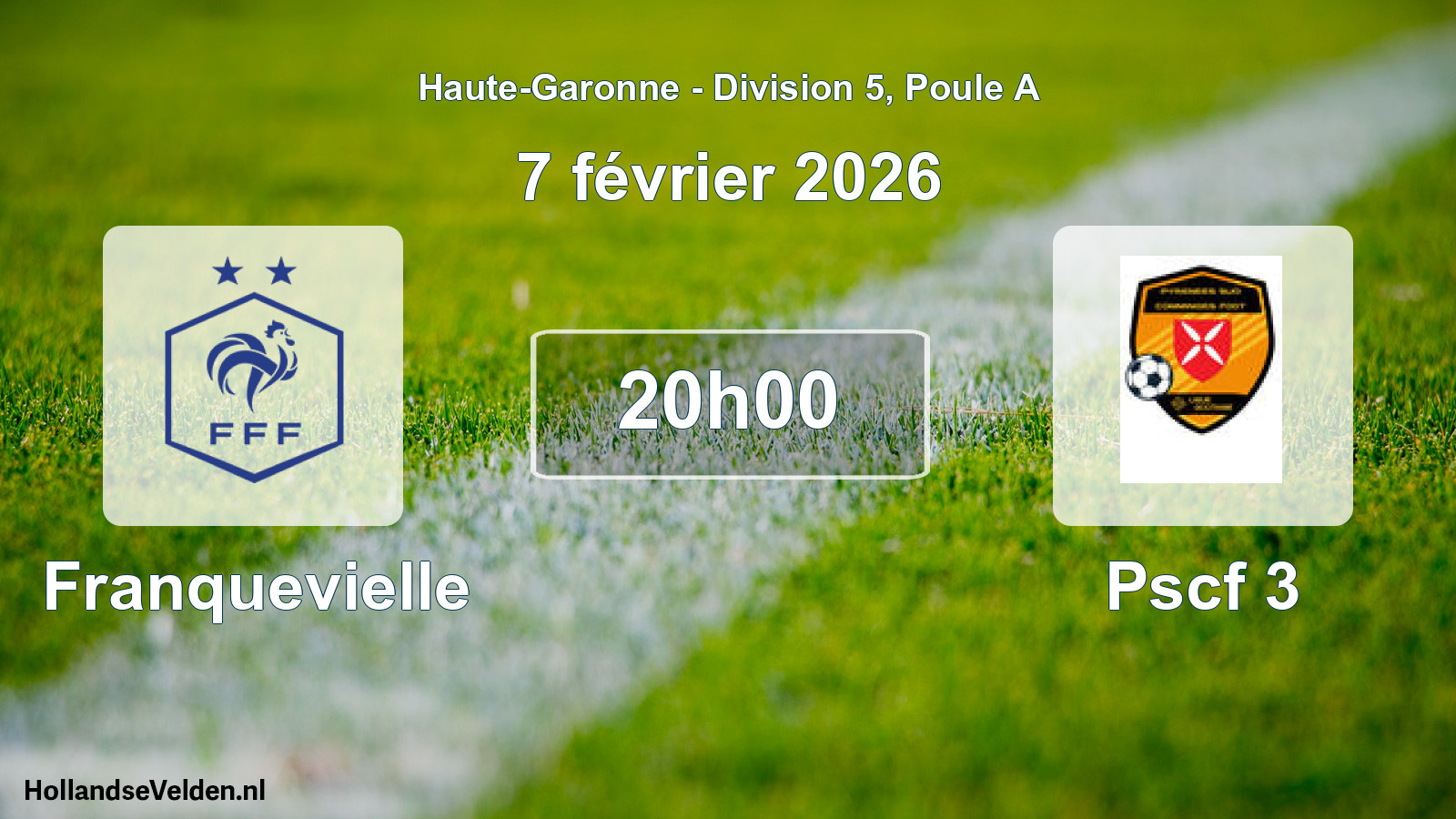 Scheduled Match: Franquevielle - Pscf 3 (7 February 2026)