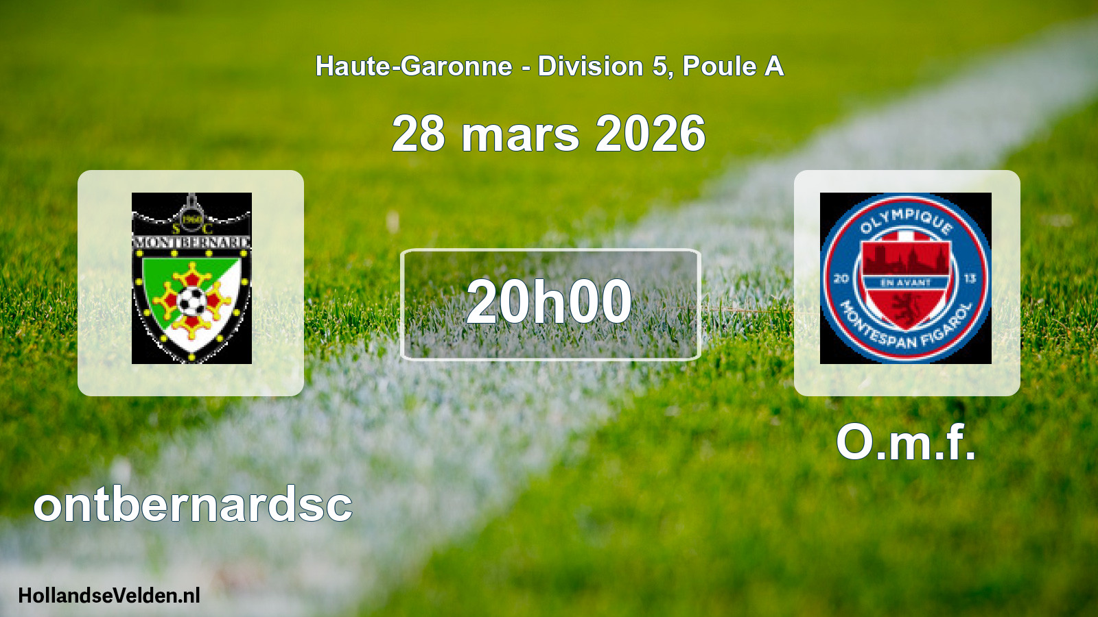Scheduled Match: Montbernardsc - O.m.f. (28 March 2026)