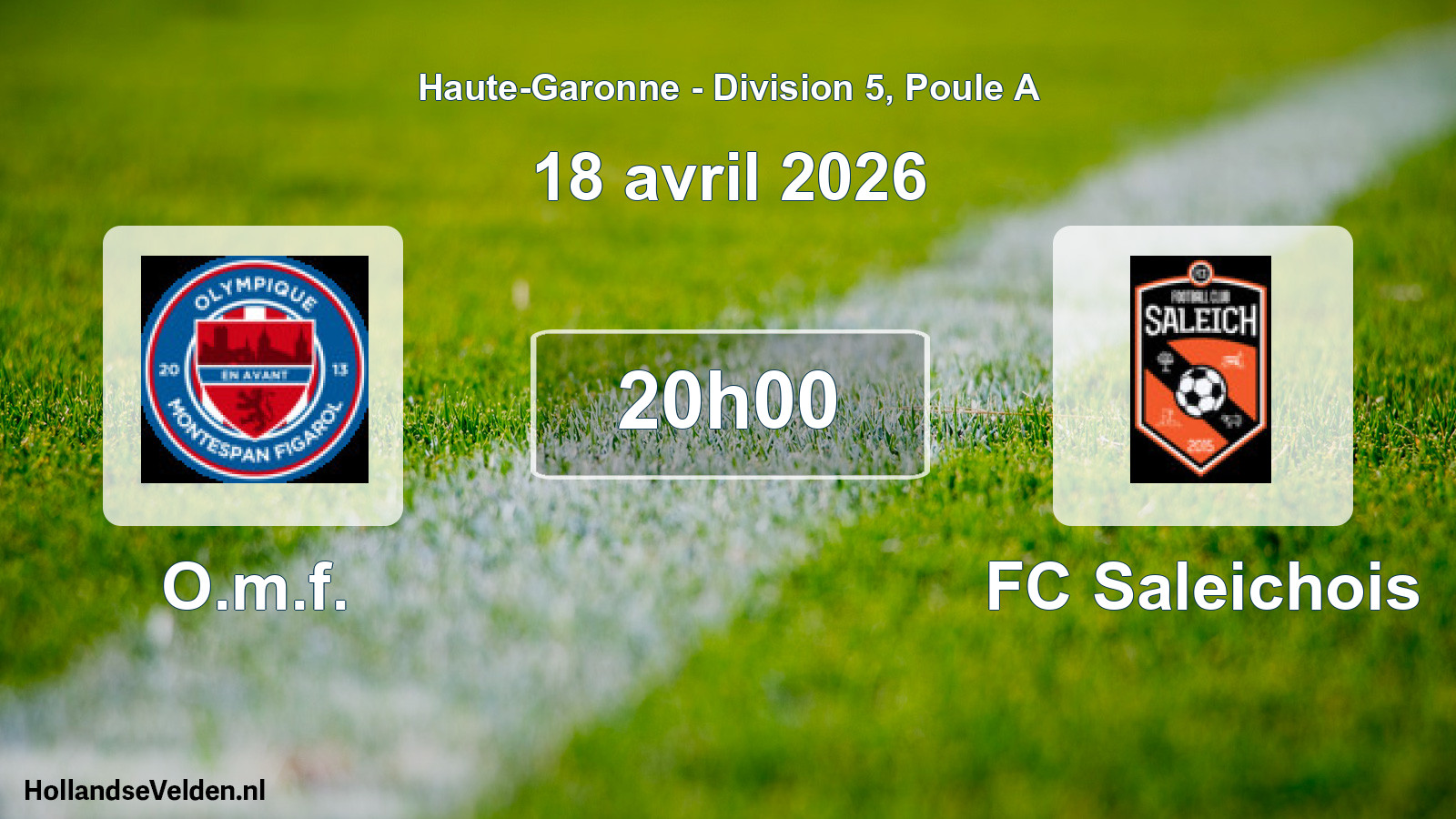 Match programmé: O.m.f. - FC Saleichois (18 avril 2026)