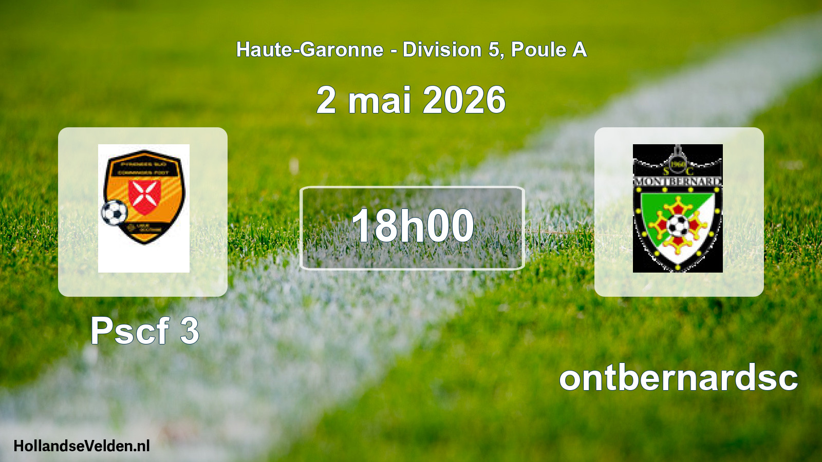 Scheduled Match: Pscf 3 - Montbernardsc (2 May 2026)