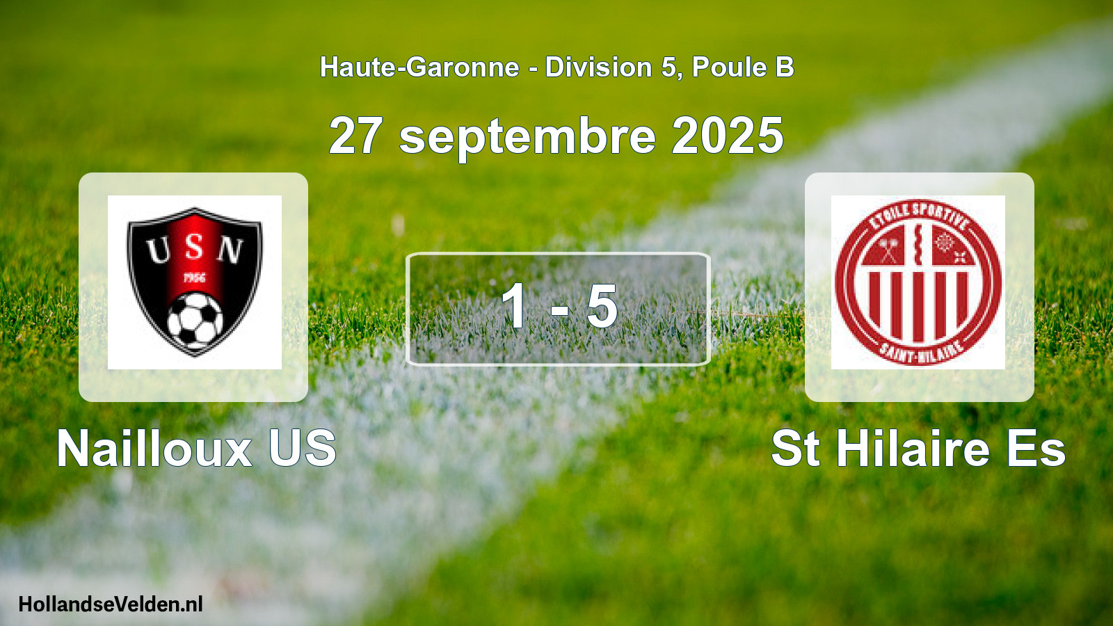 Match joué: Nailloux US - St Hilaire Es 1 - 5 (27 septembre 2025)