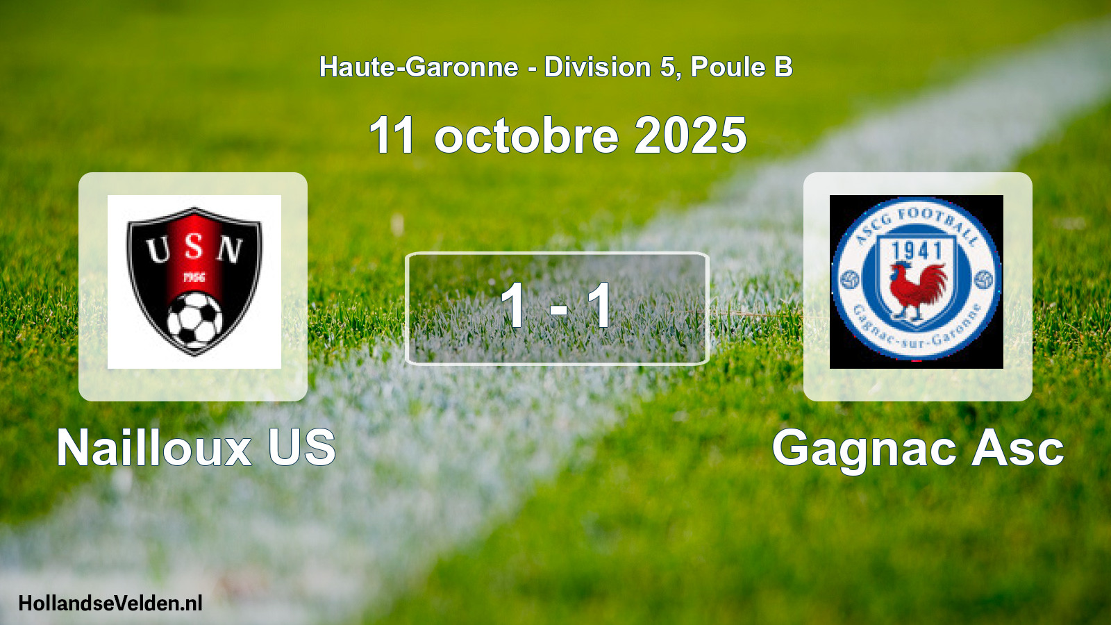 Total number of matches played: Nailloux US - Gagnac Asc 1 - 1 (11 October 2025)