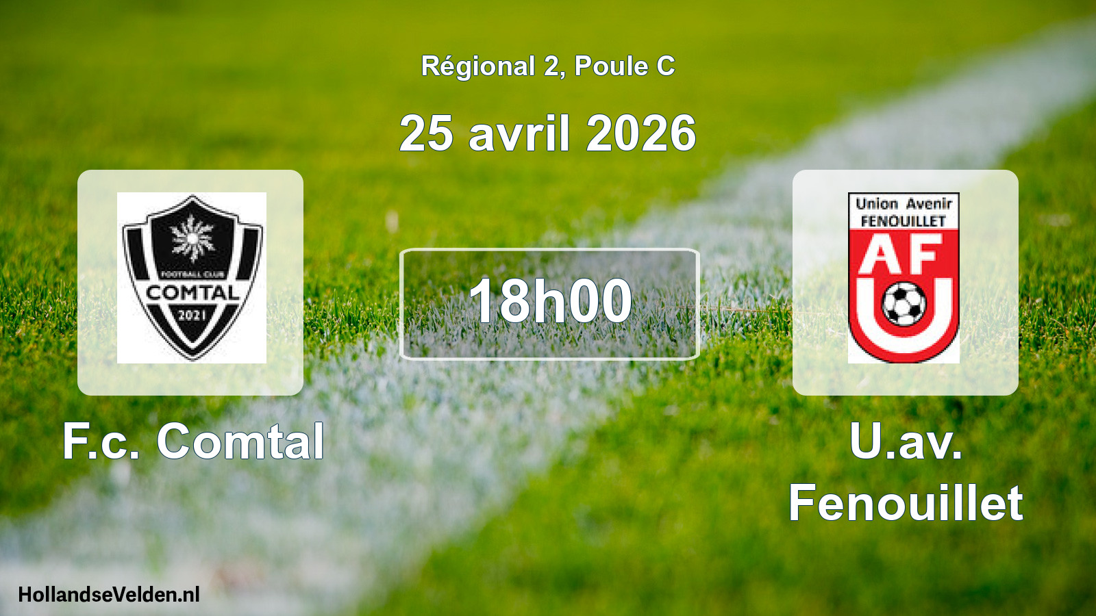 Geplande wedstrijd: F.c. Comtal - U.av. Fenouillet (25 avril 2026)