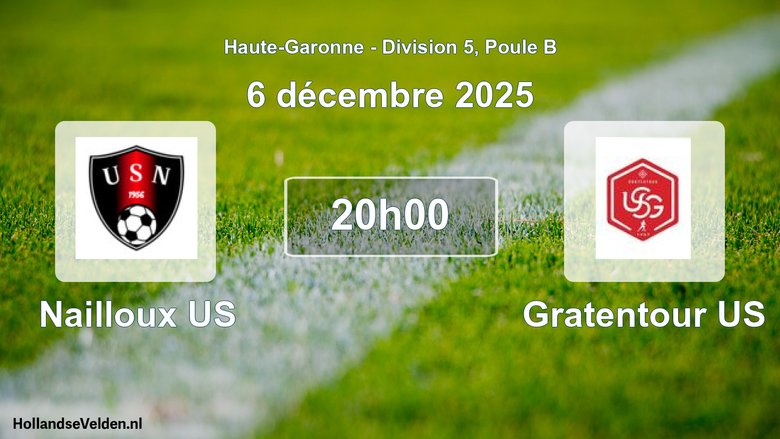 Match programmé: Nailloux US - Gratentour US (6 décembre 2025)
