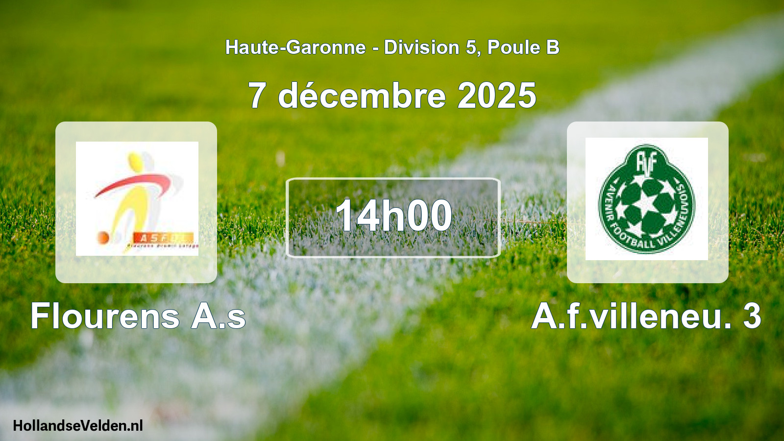 Scheduled Match: Flourens A.s - A.f.villeneu. 3 (7 December 2025)