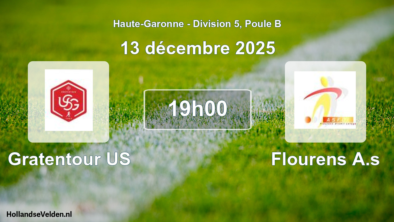 Geplande wedstrijd: Gratentour US - Flourens A.s (13 december 2025)