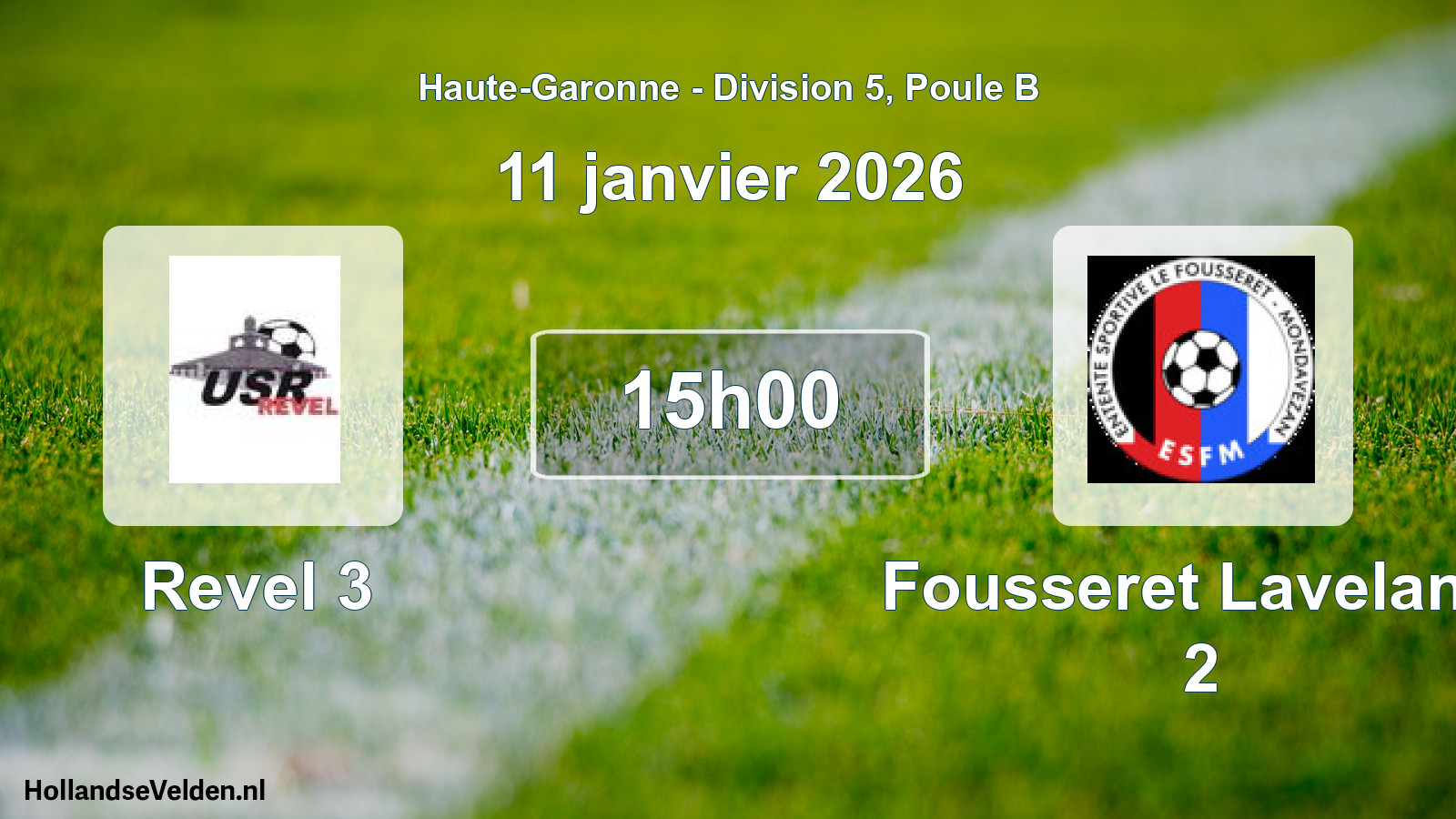 Scheduled Match: Revel 3 - Fousseret Lavelanet 2 (11 January 2026)