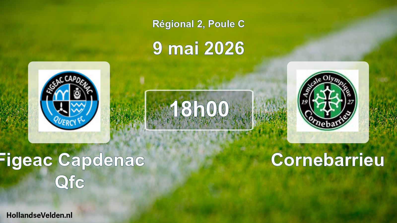 Geplande wedstrijd: Figeac Capdenac Qfc - Cornebarrieu (9 mai 2026)