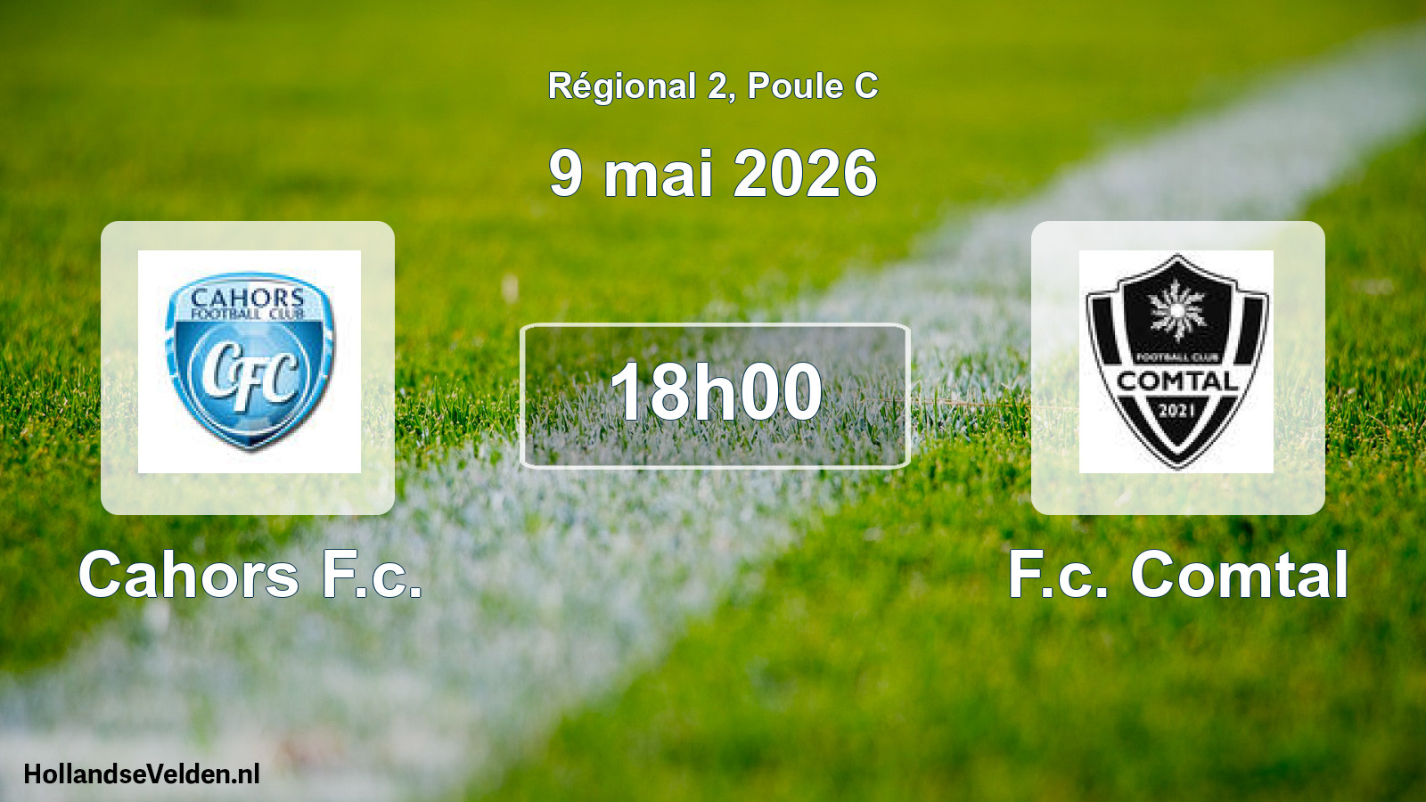 Geplande wedstrijd: Cahors F.c. - F.c. Comtal (9 mai 2026)