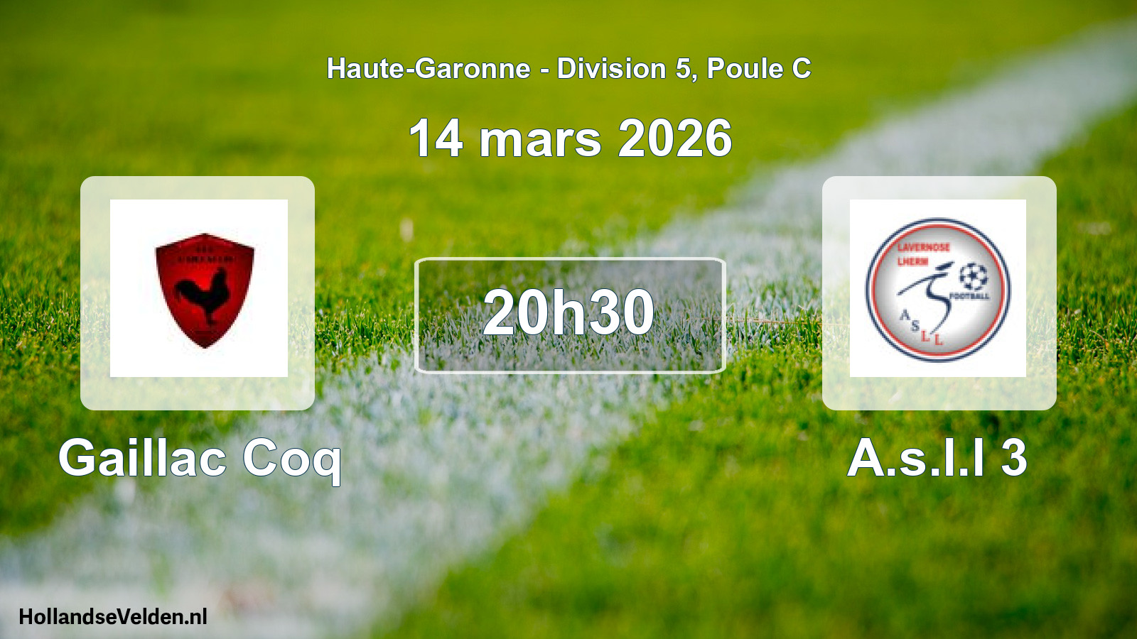 Match programmé: Gaillac Coq - A.s.l.l 3 (14 mars 2026)