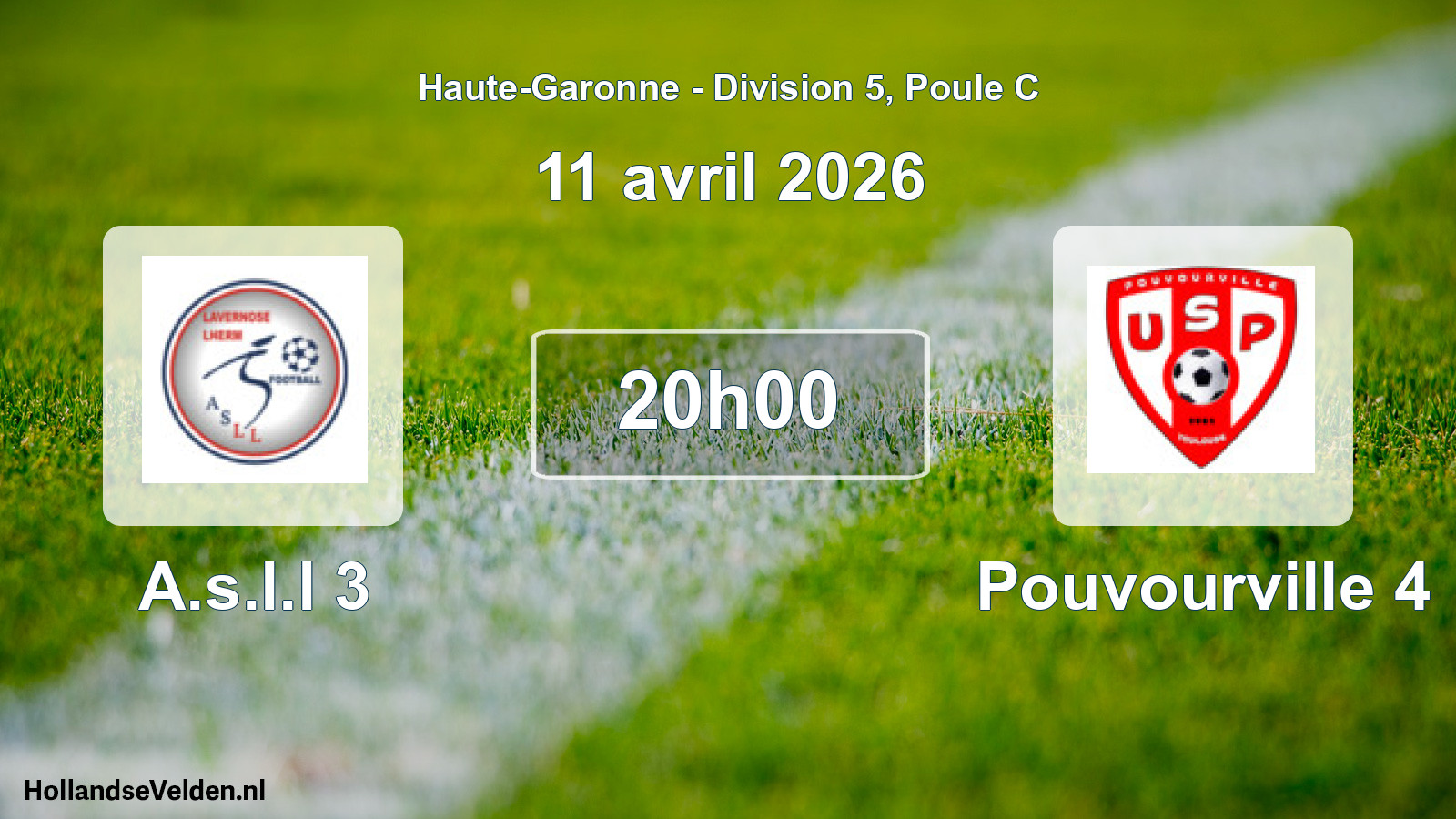 Scheduled Match: A.s.l.l 3 - Pouvourville 4 (11 April 2026)