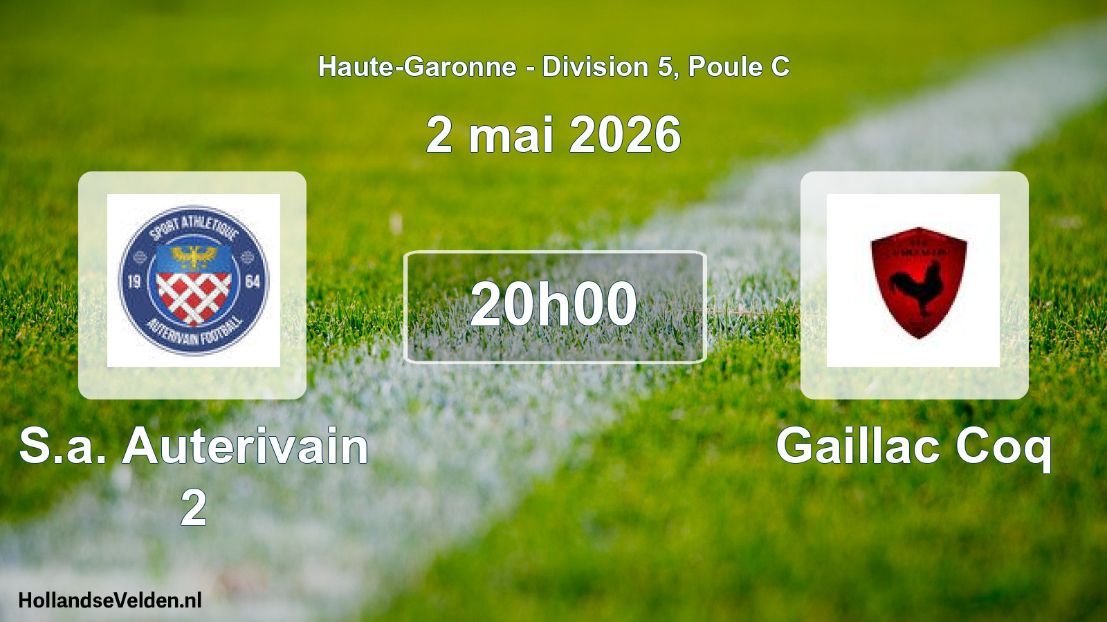 Geplande wedstrijd: S.a. Auterivain 2 - Gaillac Coq (2 mei 2026)