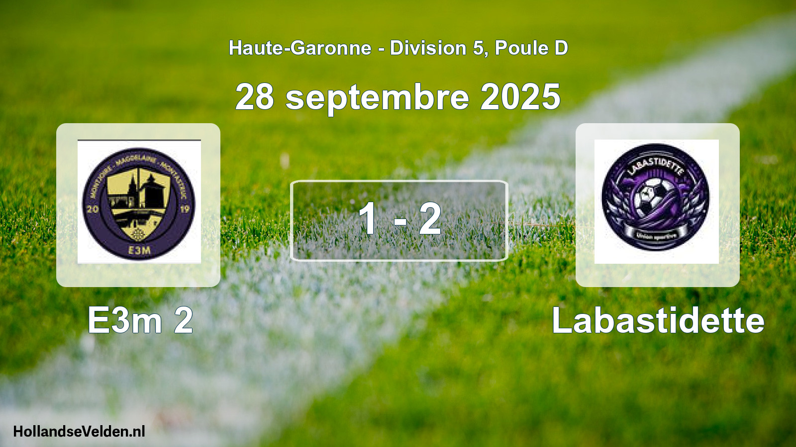 Match joué: E3m 2 - Labastidette 1 - 2 (28 septembre 2025)