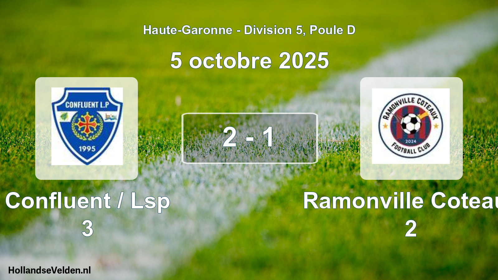 Total number of matches played: Confluent / Lsp 3 - Ramonville Coteaux 2 2 - 1 (5 October 2025)