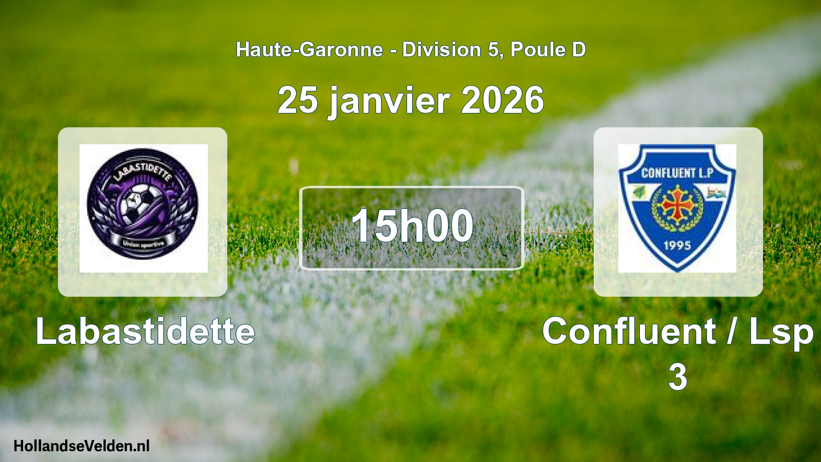 Match programmé: Labastidette - Confluent / Lsp 3 (25 janvier 2026)