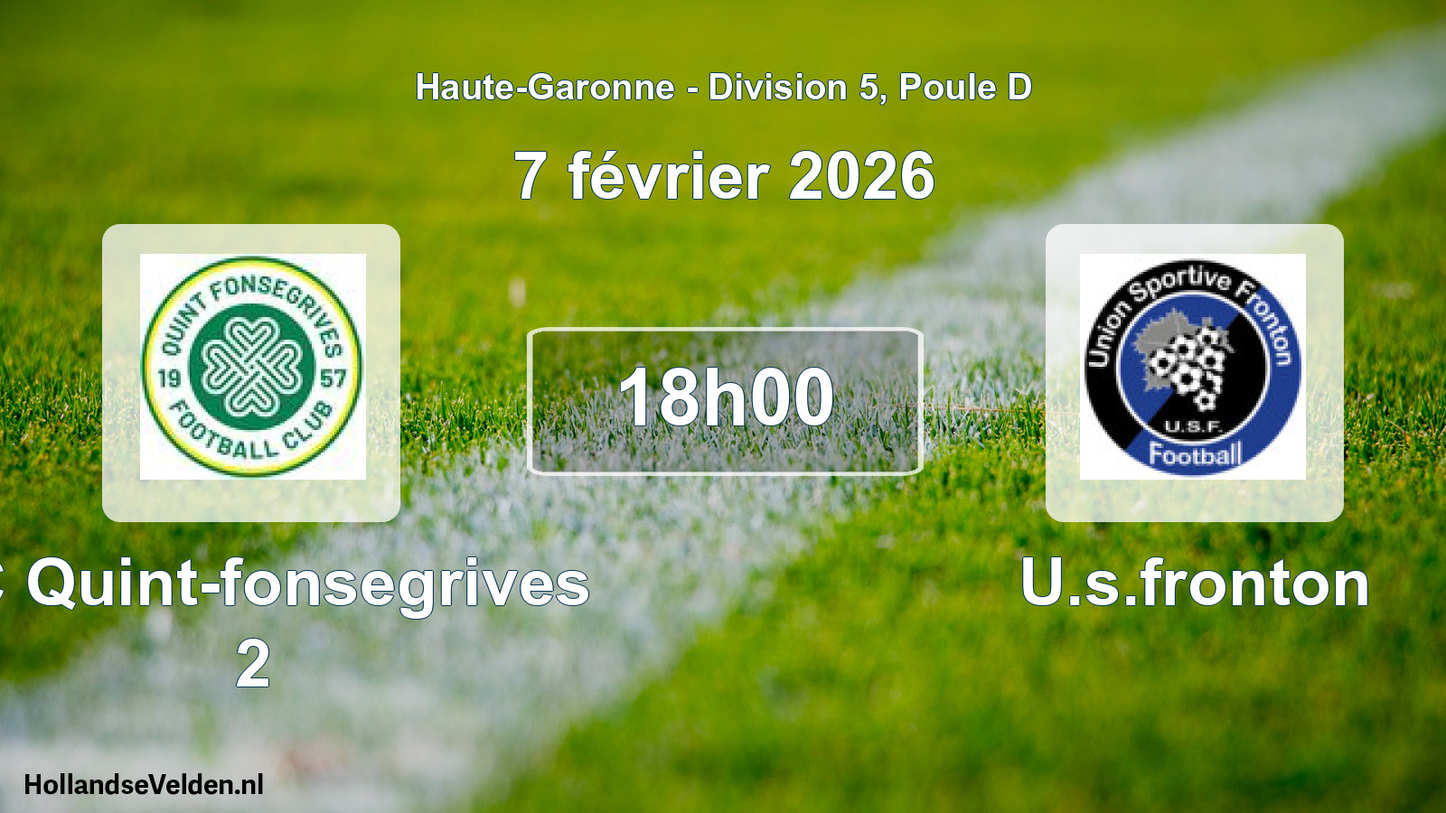 Scheduled Match: FC Quint-fonsegrives 2 - U.s.fronton (7 February 2026)