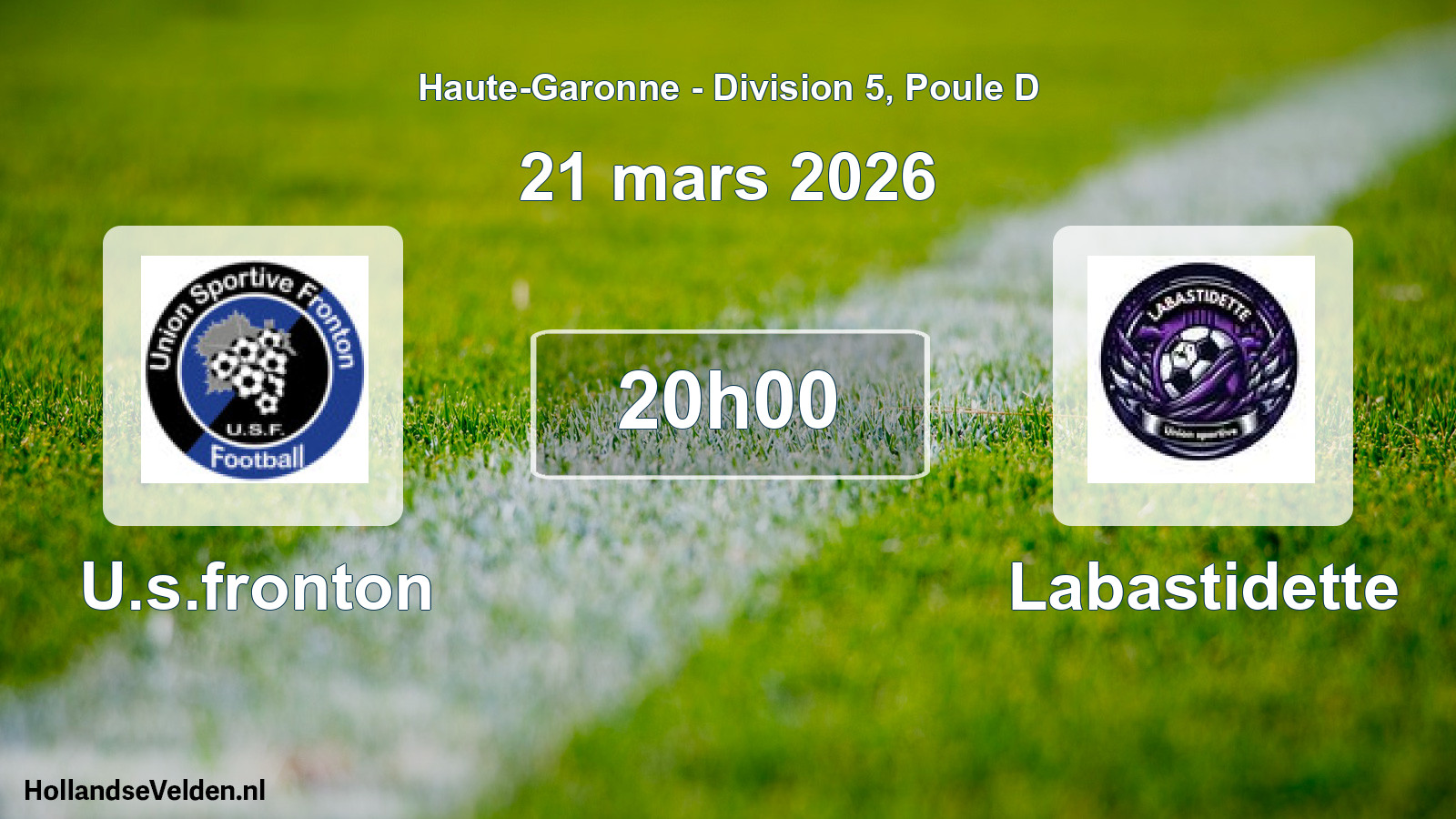 Match programmé: U.s.fronton - Labastidette (21 mars 2026)