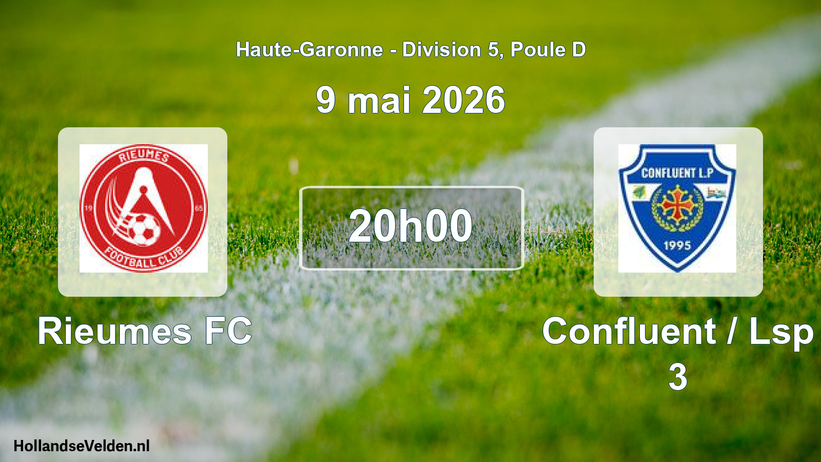 Match programmé: Rieumes FC - Confluent / Lsp 3 (9 mai 2026)