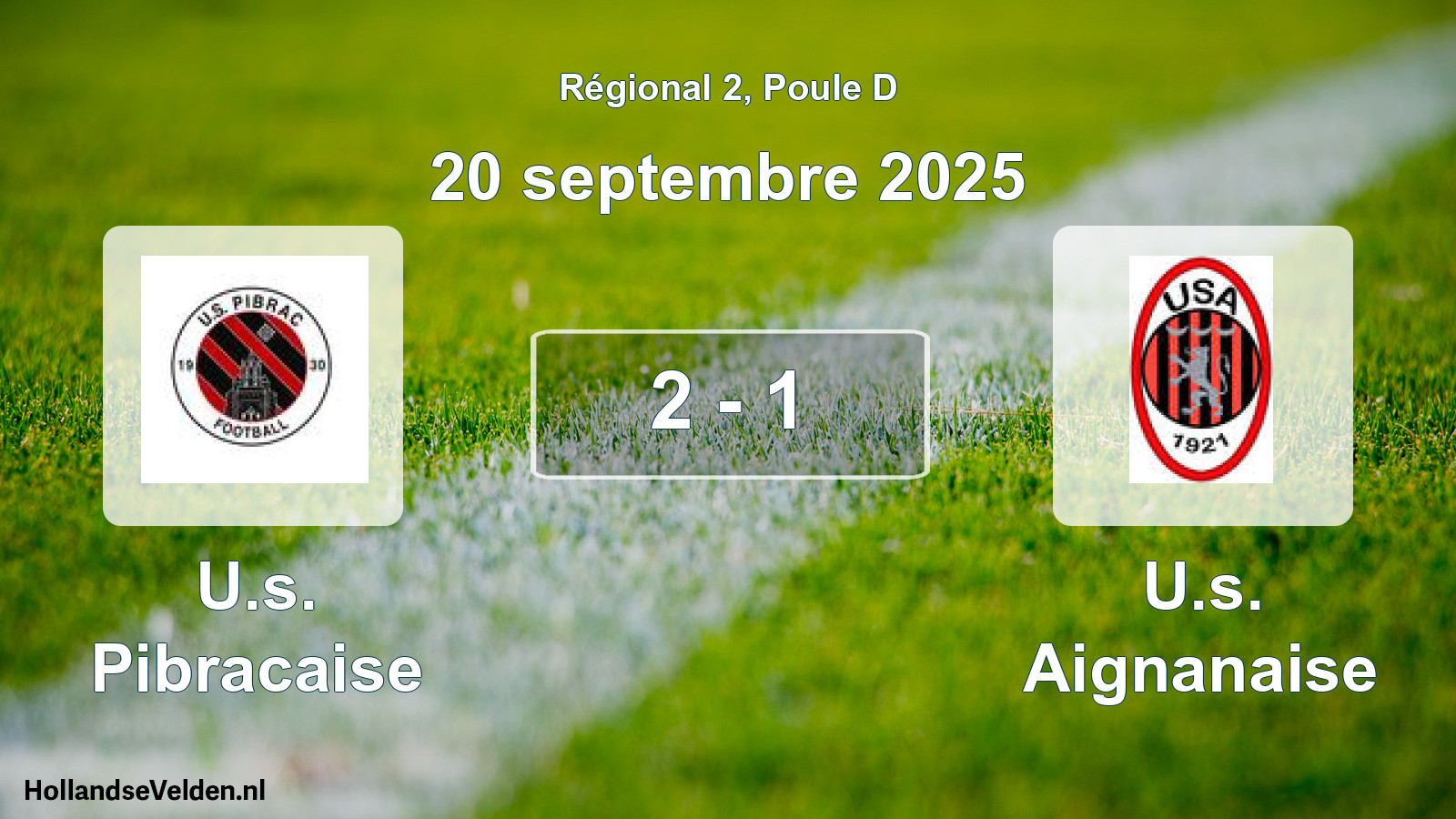 Gespeelde wedstrijd: U.s. Pibracaise - U.s. Aignanaise 2 - 1 (20 september 2025)