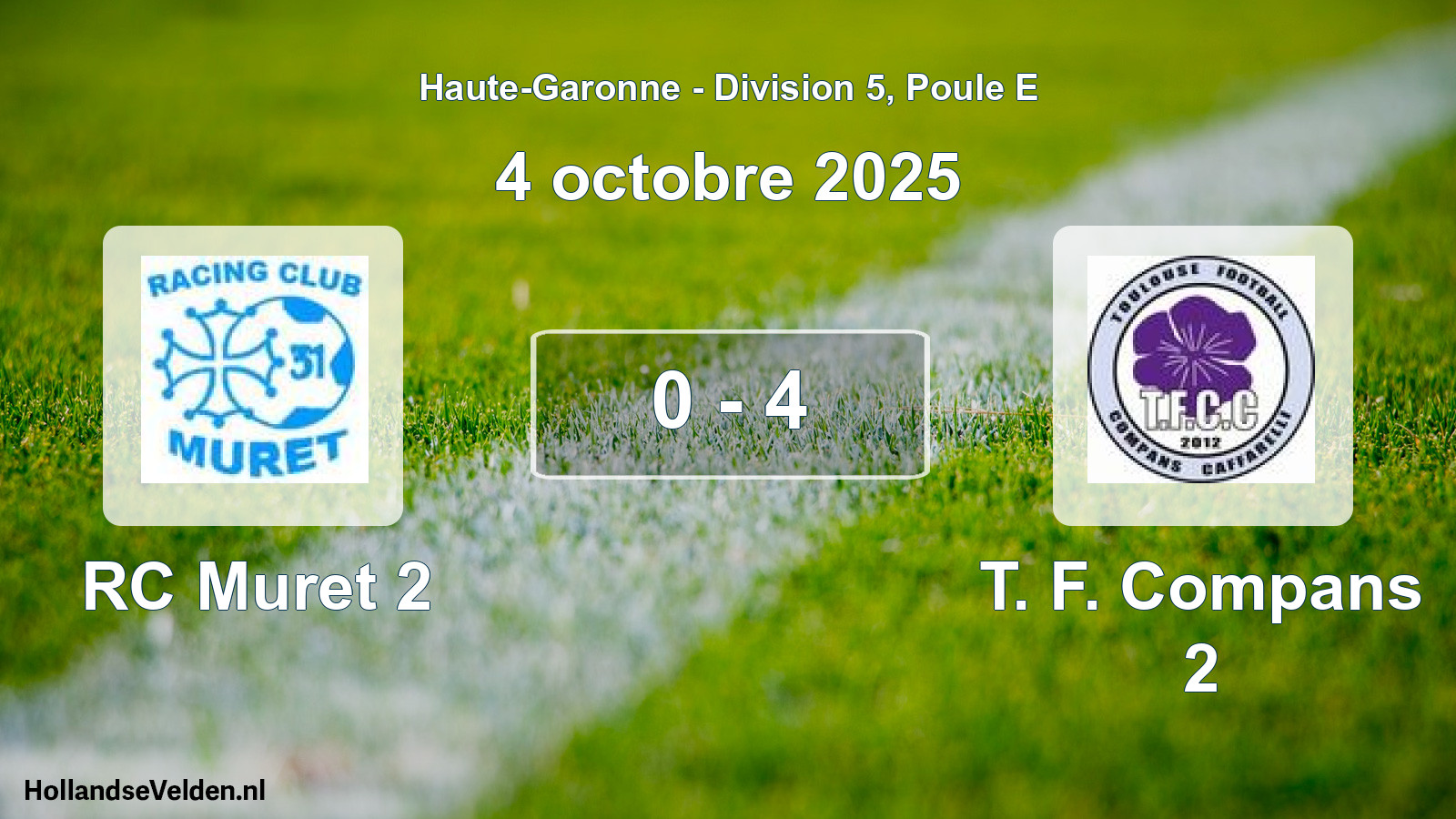 Match joué: RC Muret 2 - T. F. Compans 2 0 - 4 (4 octobre 2025)