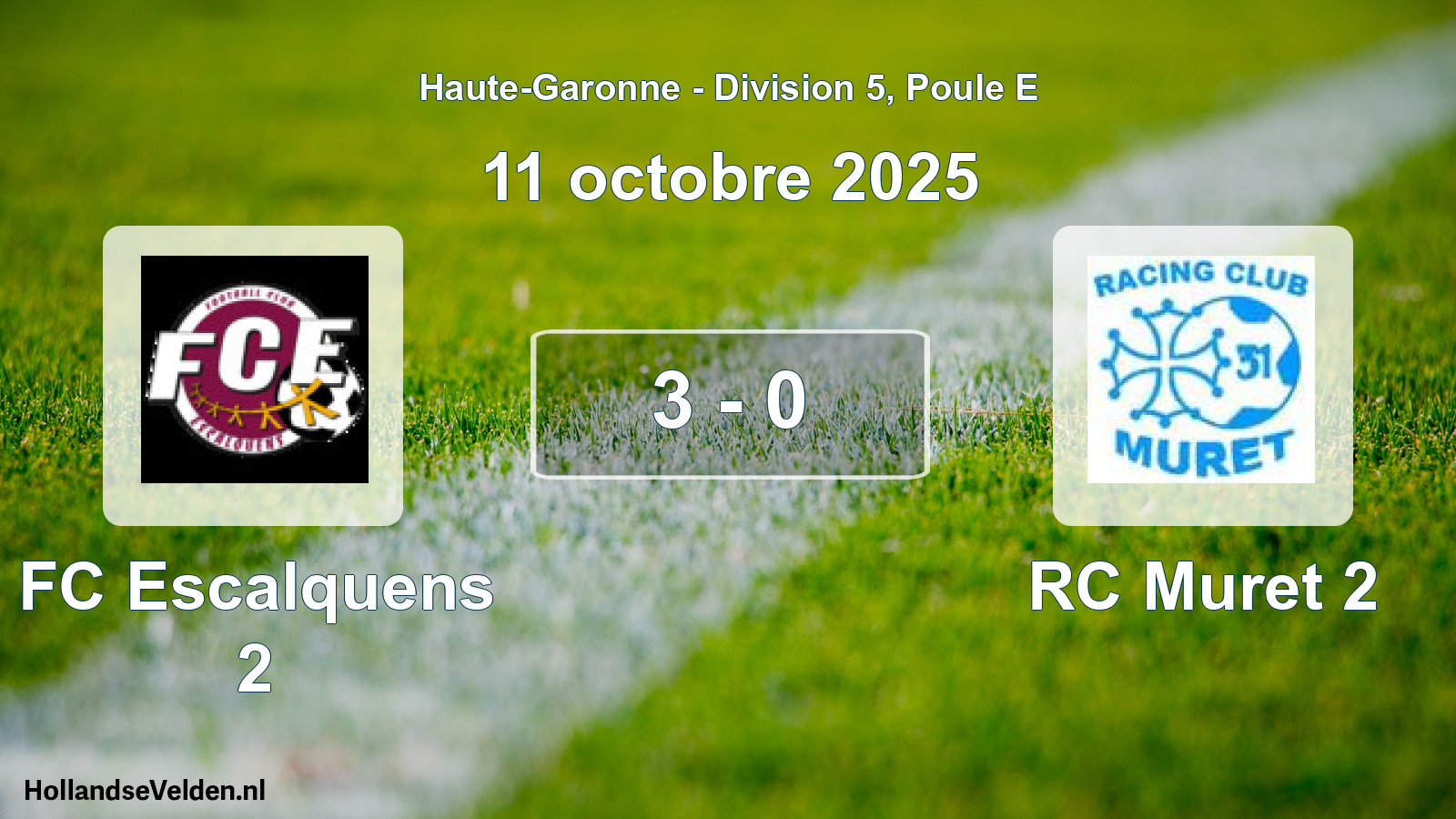 Gespeelde wedstrijd: FC Escalquens 2 - RC Muret 2 3 - 0 (11 oktober 2025)