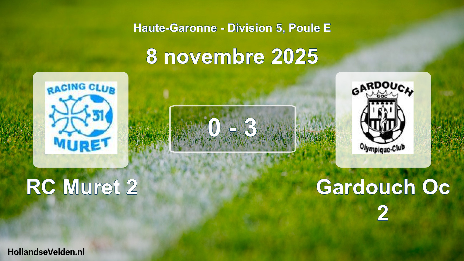 Match joué: RC Muret 2 - Gardouch Oc 2 0 - 3 (8 novembre 2025)
