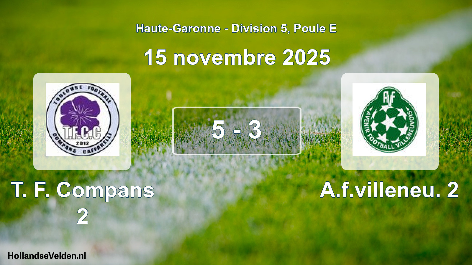 Match joué: T. F. Compans 2 - A.f.villeneu. 2 5 - 3 (15 novembre 2025)