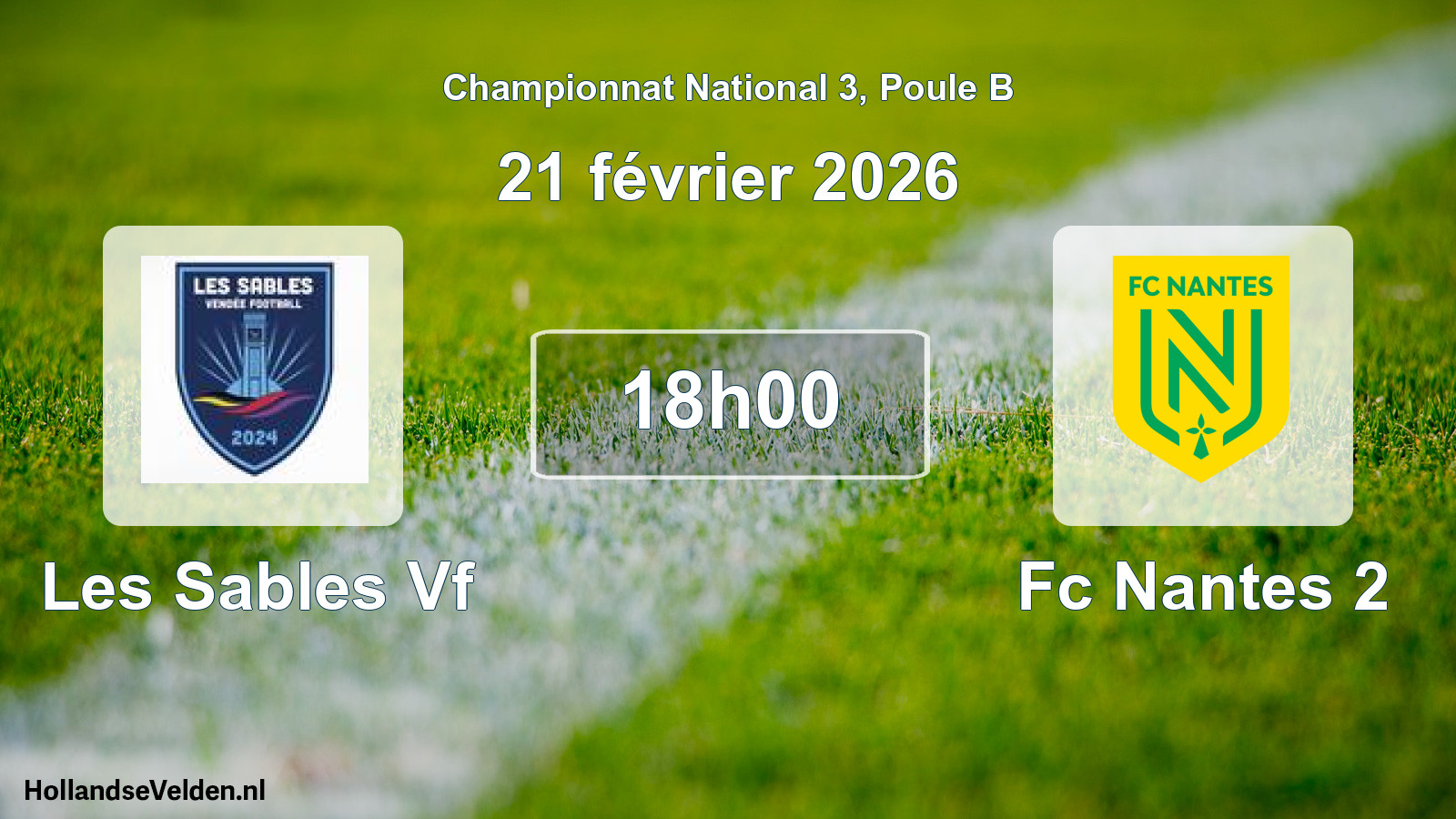 Scheduled Match: Les Sables Vf - Fc Nantes 2 (21 February 2026)