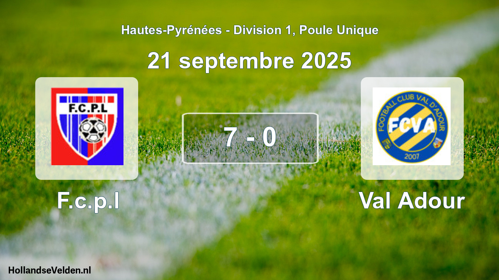 Match joué: F.c.p.l - Val Adour 7 - 0 (21 septembre 2025)