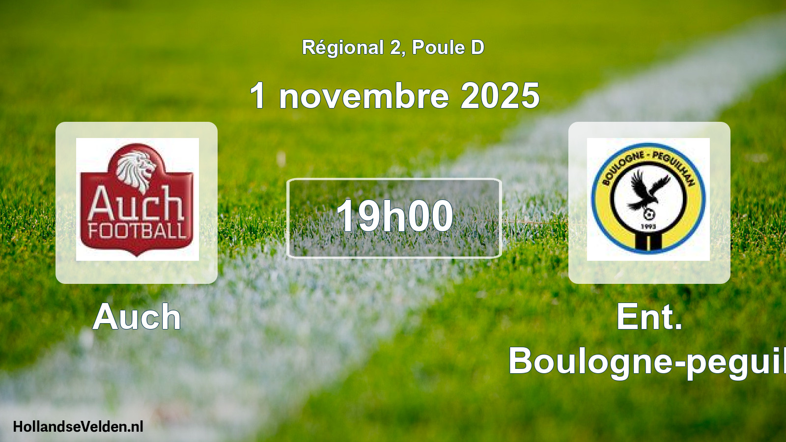 Scheduled Match: Auch - Ent. Boulogne-peguil (1 November 2025)