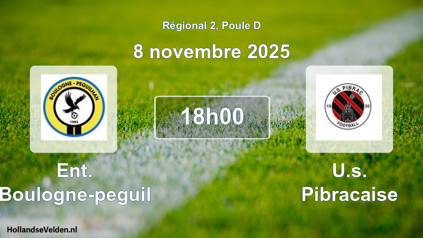 Geplande wedstrijd: Ent. Boulogne-peguil - U.s. Pibracaise (8 november 2025)