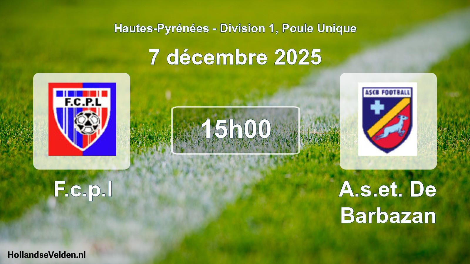 Scheduled Match: F.c.p.l - A.s.et. De Barbazan (7 December 2025)