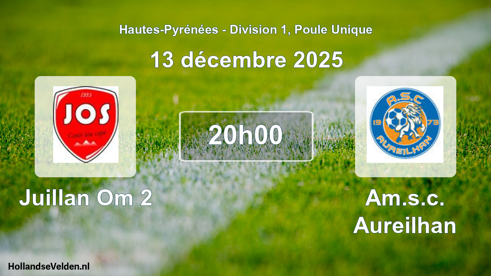 Scheduled Match: Juillan Om 2 - Am.s.c. Aureilhan (13 December 2025)