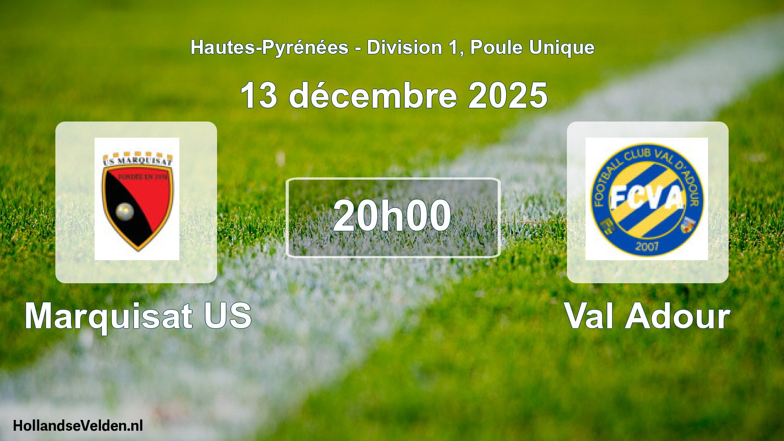 Match programmé: Marquisat US - Val Adour (13 décembre 2025)
