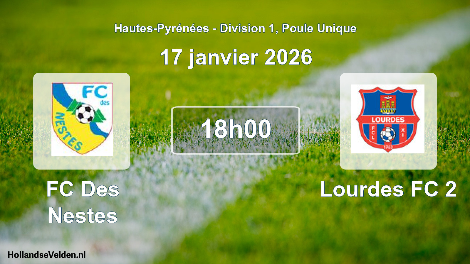 Scheduled Match: FC Des Nestes - Lourdes FC 2 (17 January 2026)
