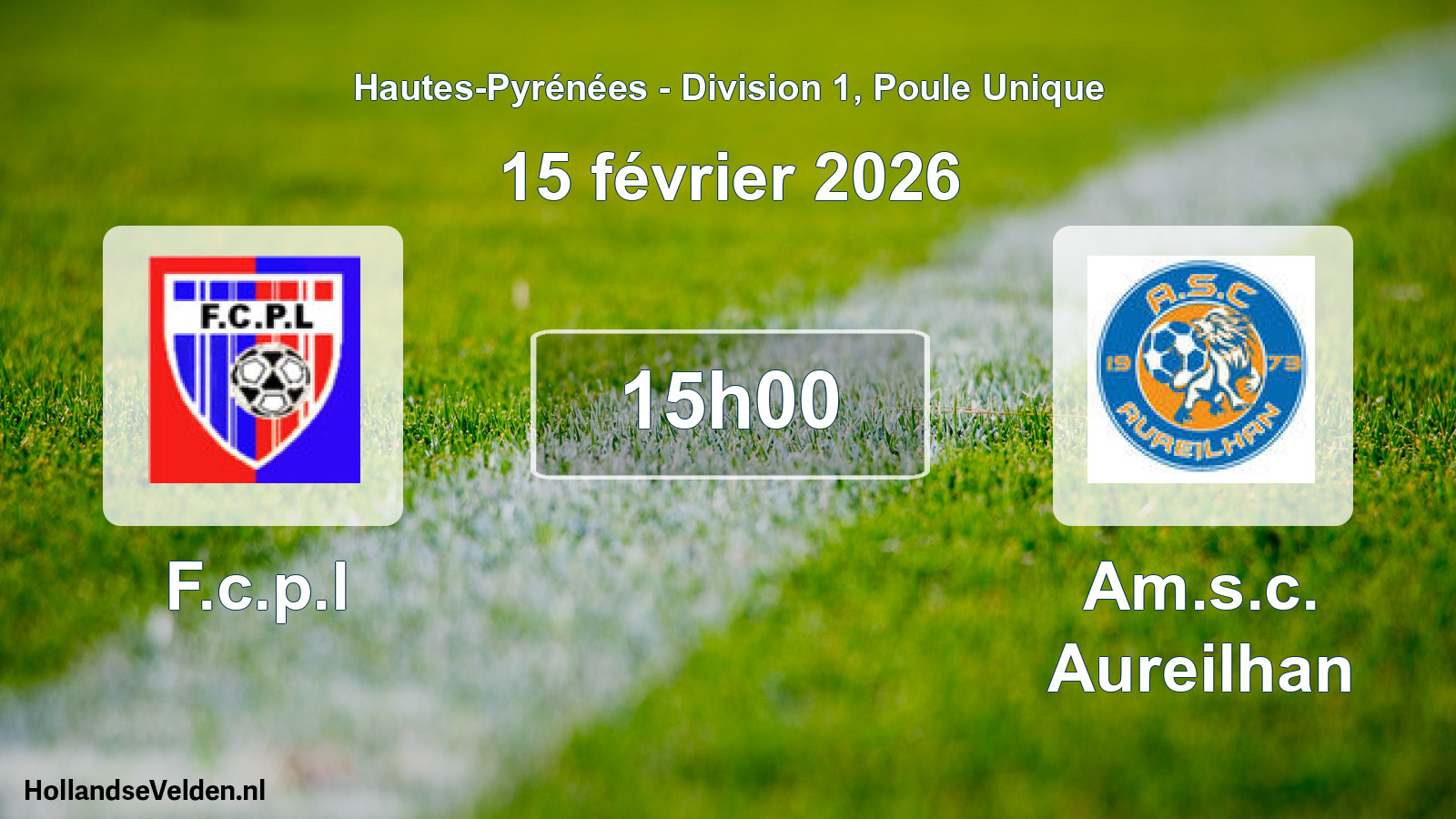Scheduled Match: F.c.p.l - Am.s.c. Aureilhan (15 February 2026)