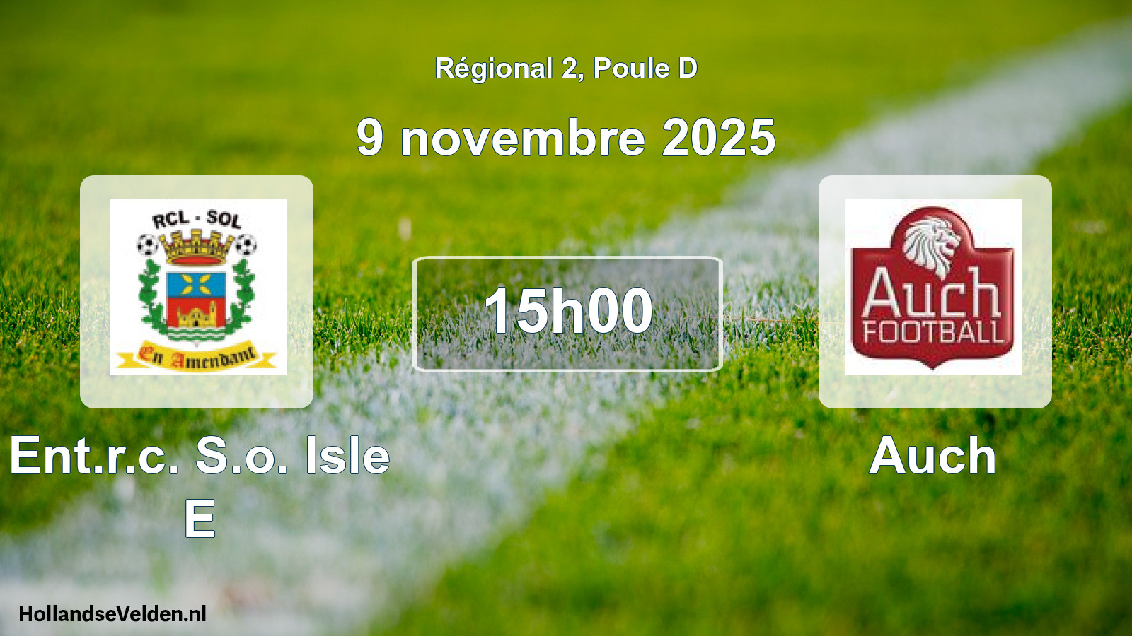 Geplande wedstrijd: Ent.r.c. S.o. Isle E - Auch (9 novembre 2025)