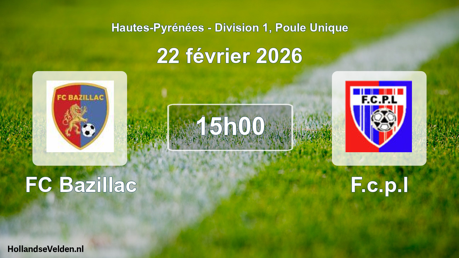 Match programmé: FC Bazillac - F.c.p.l (22 février 2026)
