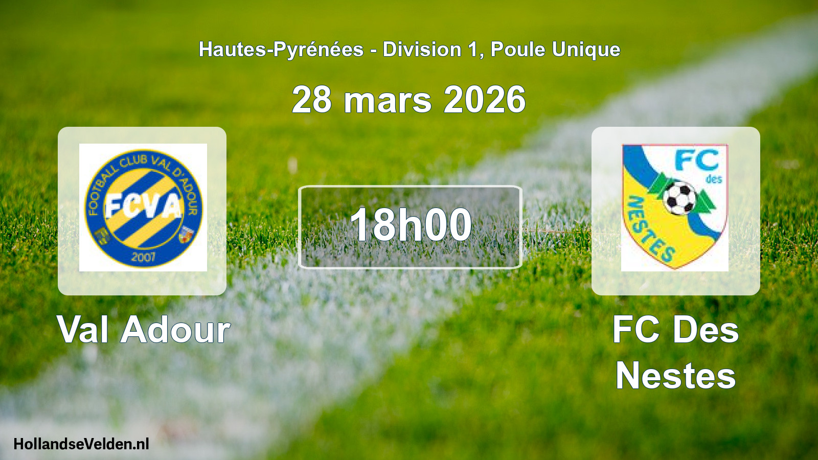 Match programmé: Val Adour - FC Des Nestes (28 mars 2026)