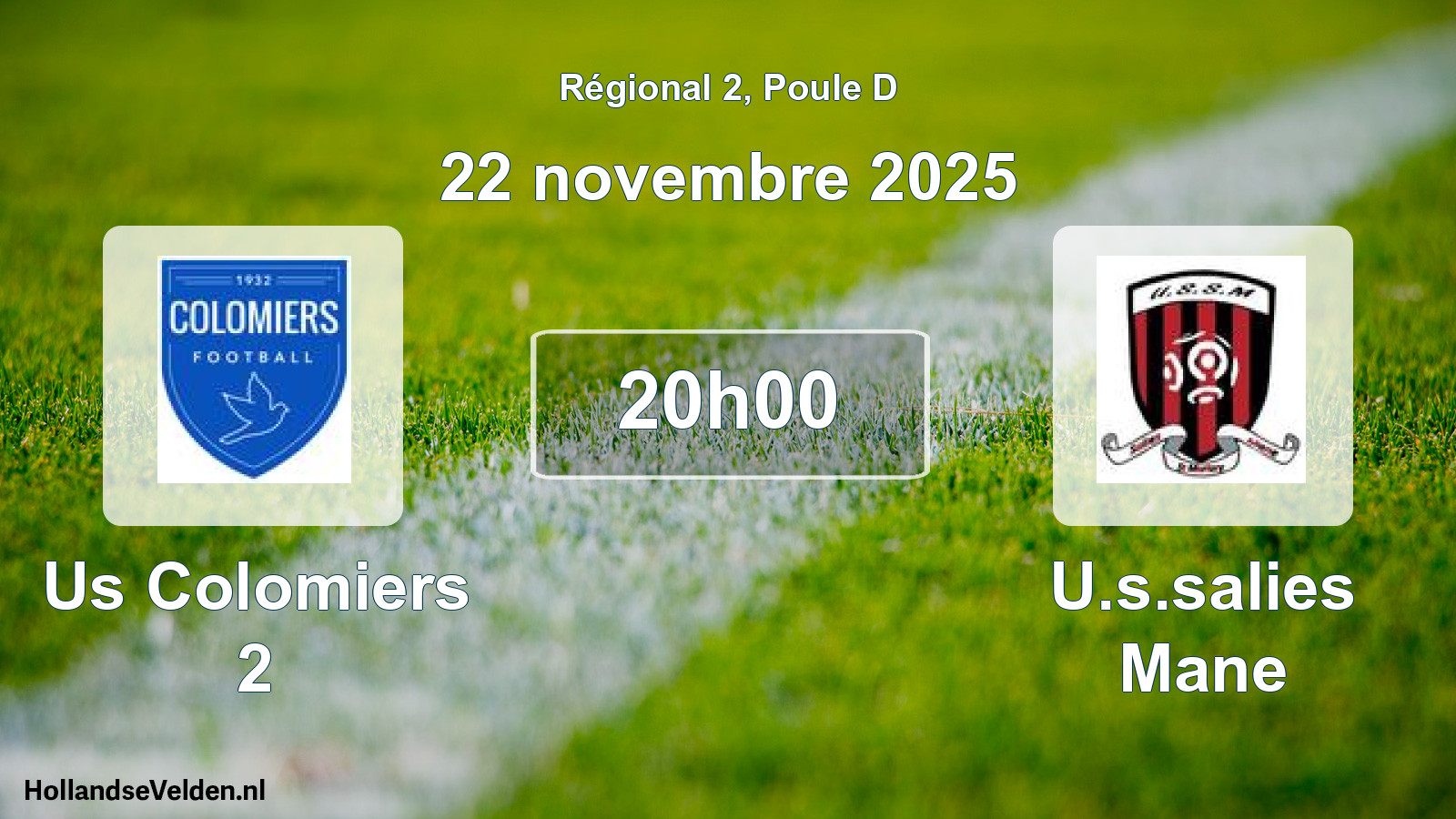 Geplande wedstrijd: Us Colomiers 2 - U.s.salies Mane (22 november 2025)