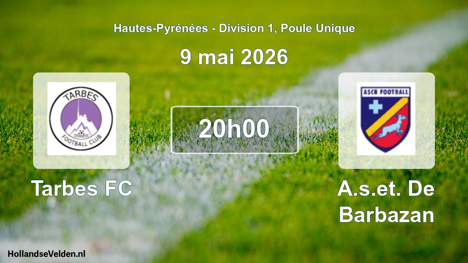 Geplande wedstrijd: Tarbes FC - A.s.et. De Barbazan (9 mei 2026)