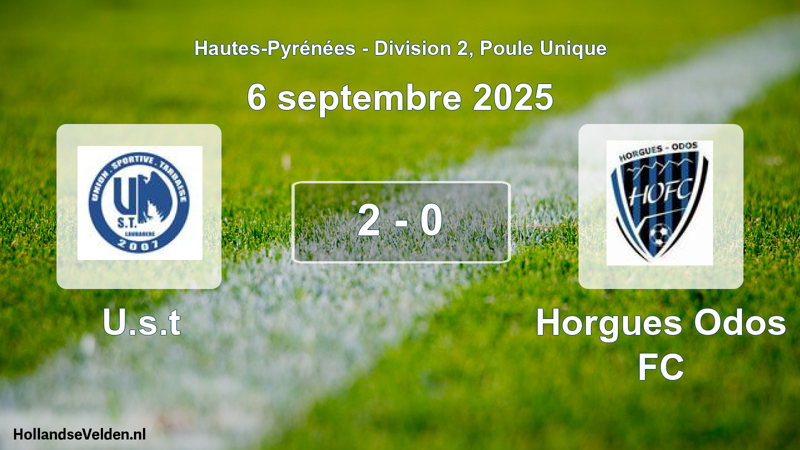 Total number of matches played: U.s.t - Horgues Odos FC 2 - 0 (6 September 2025)