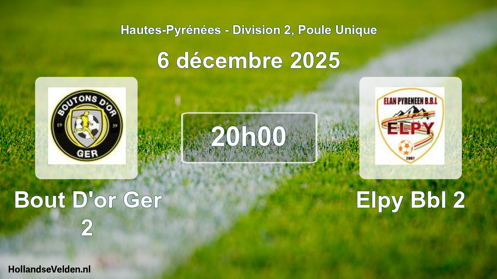 Match programmé: Bout D'or Ger 2 - Elpy Bbl 2 (8 novembre 2025)
