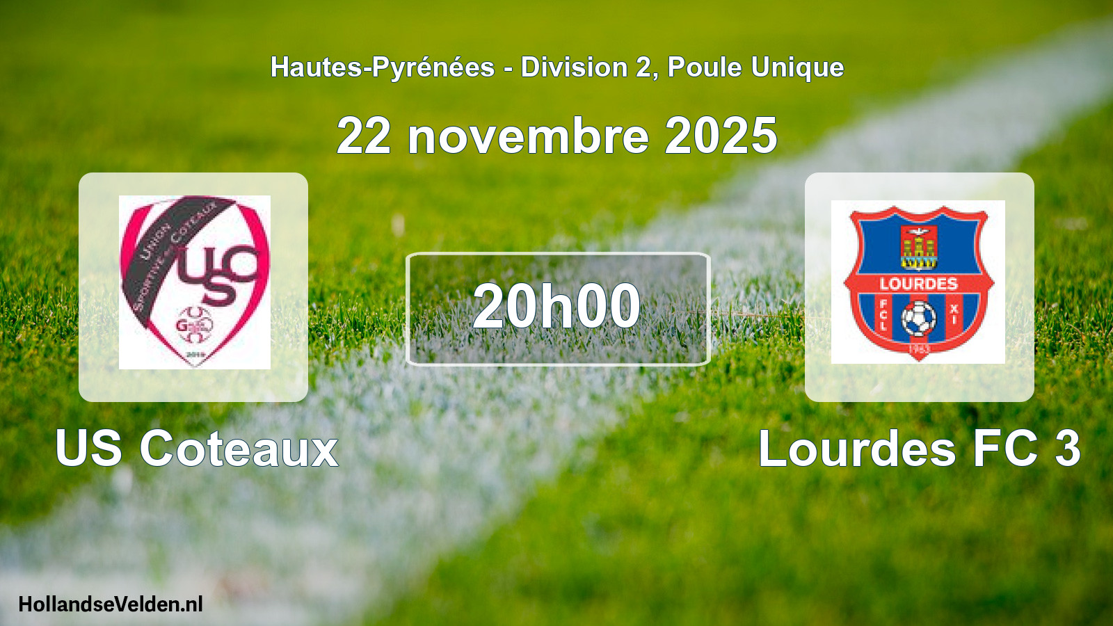 Match programmé: US Coteaux - Lourdes FC 3 (22 novembre 2025)