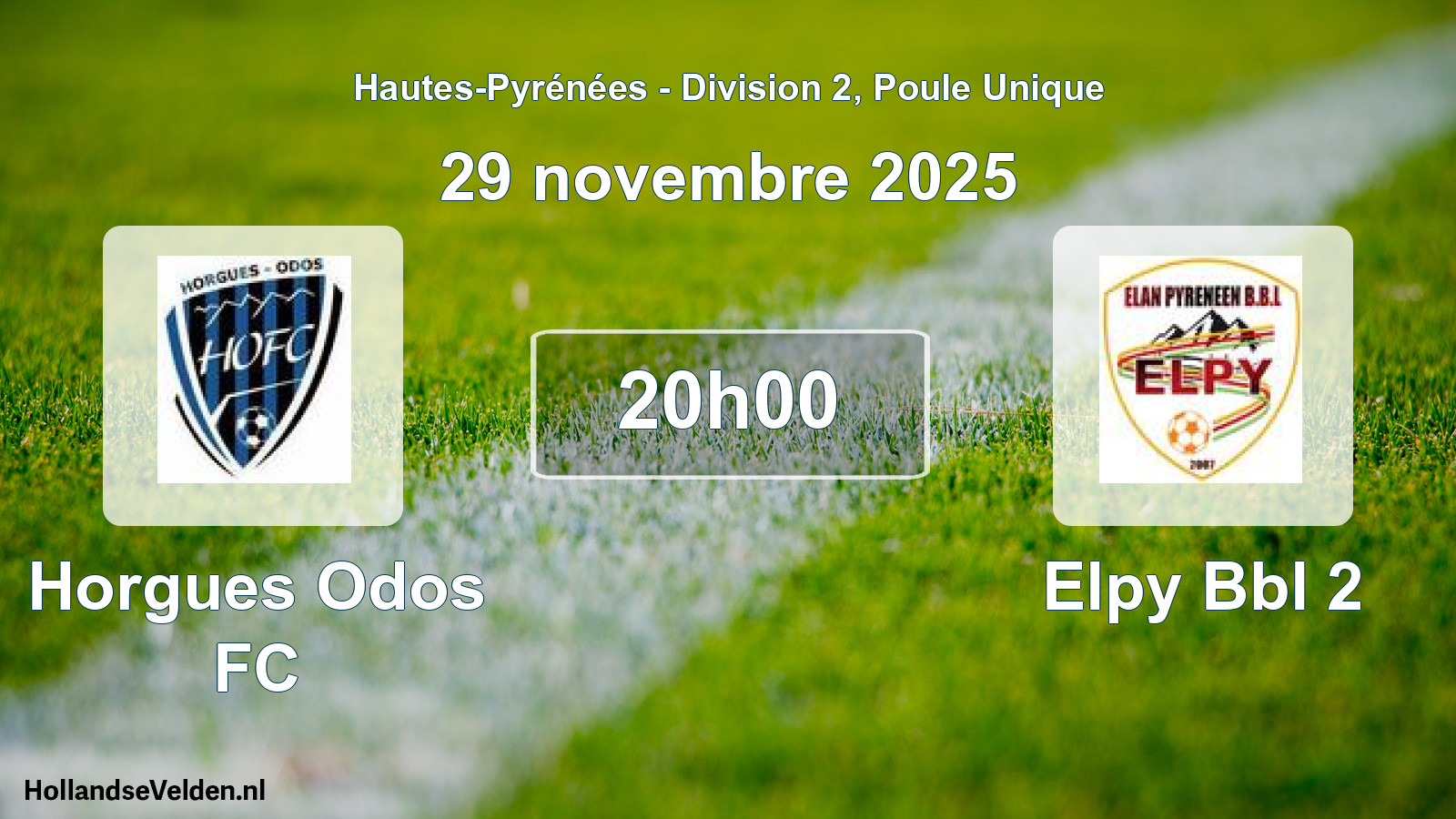 Scheduled Match: Horgues Odos FC - Elpy Bbl 2 (29 November 2025)