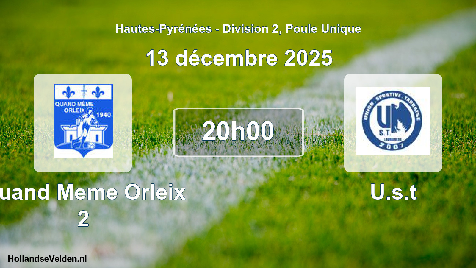 Match programmé: Quand Meme Orleix 2 - U.s.t (13 décembre 2025)