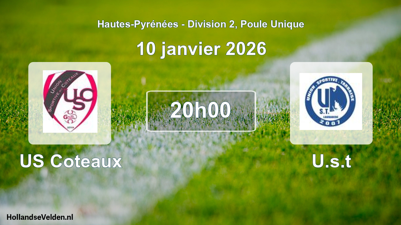Scheduled Match: US Coteaux - U.s.t (10 January 2026)