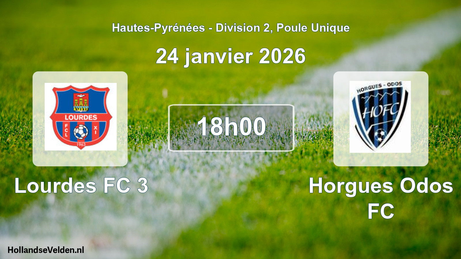 Scheduled Match: Lourdes FC 3 - Horgues Odos FC (24 January 2026)
